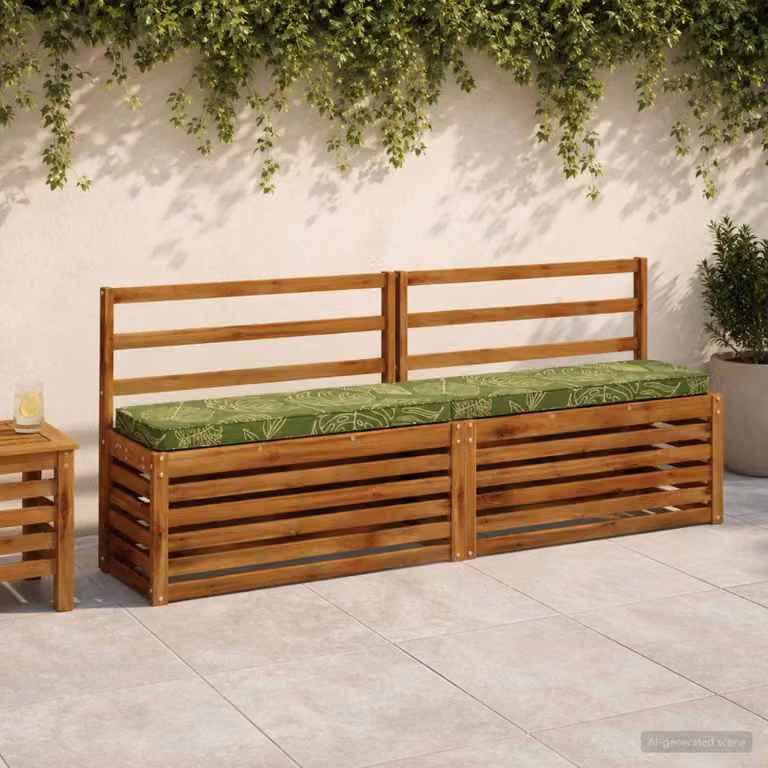 Cuscino per Panchina vidaXL VUGHT Verde in Poliestere con Rivestimento Lavabile e Resistente ai Raggi UV