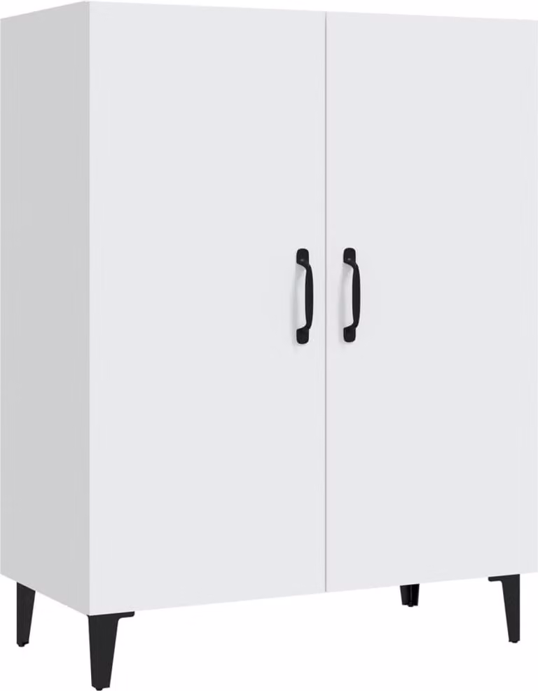 Credenza Bianca 70x34x90 cm in Legno Multistrato
