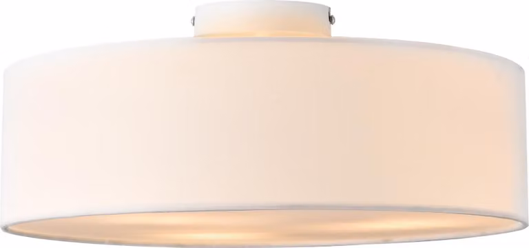 Plafoniera Omaha 3 x E27 plafoniera a 3 fiamme diametro 45 cm plastica tessile aspetto organza bianco/bianco [lux.pro]