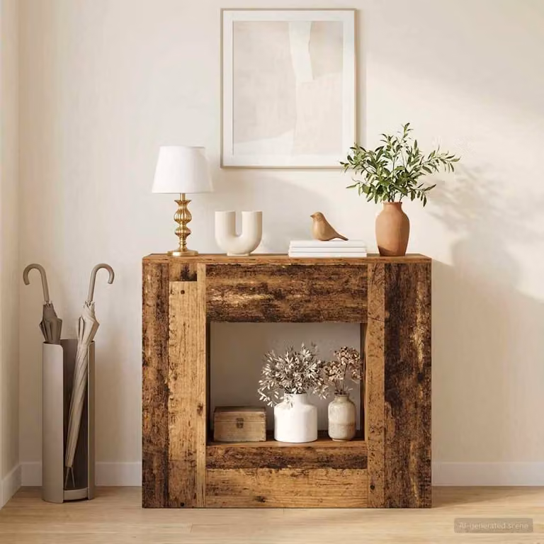 Mobile contenitore in legno e MDF marrone stile classic vidaXL L 82 cm x P 29 cm x H 74 cm