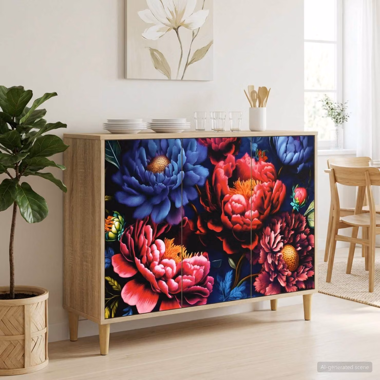 Credenza moderna vidaXL KIEL in legno ingegnerizzato color Sonoma, L 102 x P 33 x H 75 cm