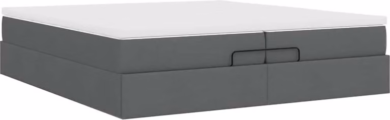 Struttura Letto Pouf con Materassi 200x200 cm in Tessuto