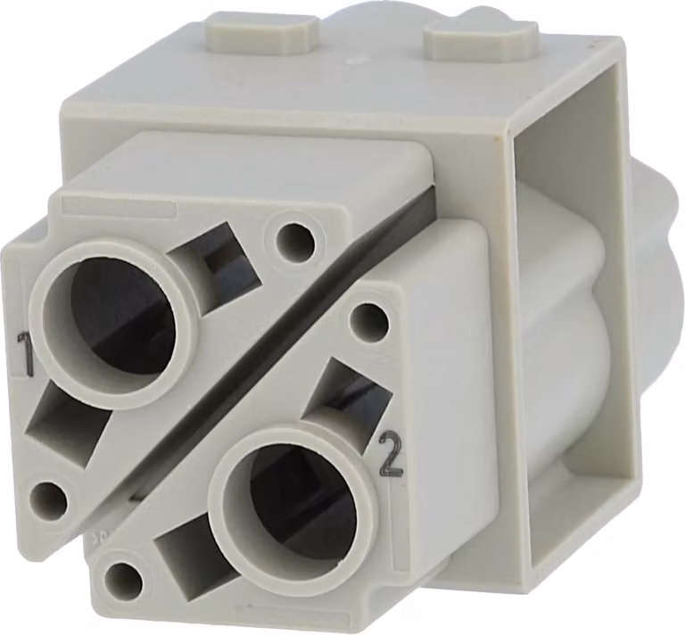 HARTING Han 100 Ampere modulo inserto femmina (F) connessione a crimpare, 2 poli 1000V, 100A - 1 pezzo