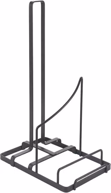 Portarotolo da cucina Metaltex con supporto per tablet in metallo, disponibile in nero o argento, H 32 x L 13 x P 19 cm