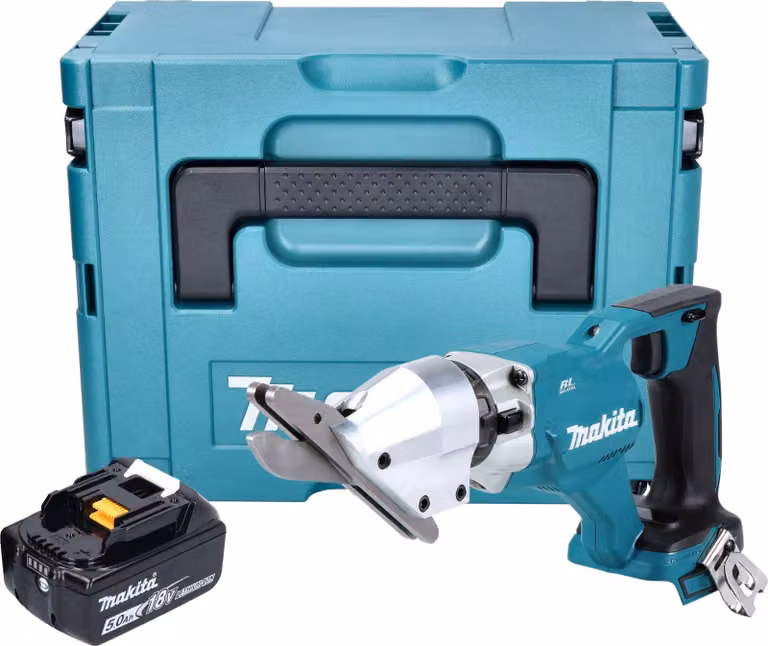 Makita DJS 800 T1J Cesoie per fibrocemento a batteria 18 V Brushless + 1x batteria 5,0 Ah + Makpac - senza caricabatteria