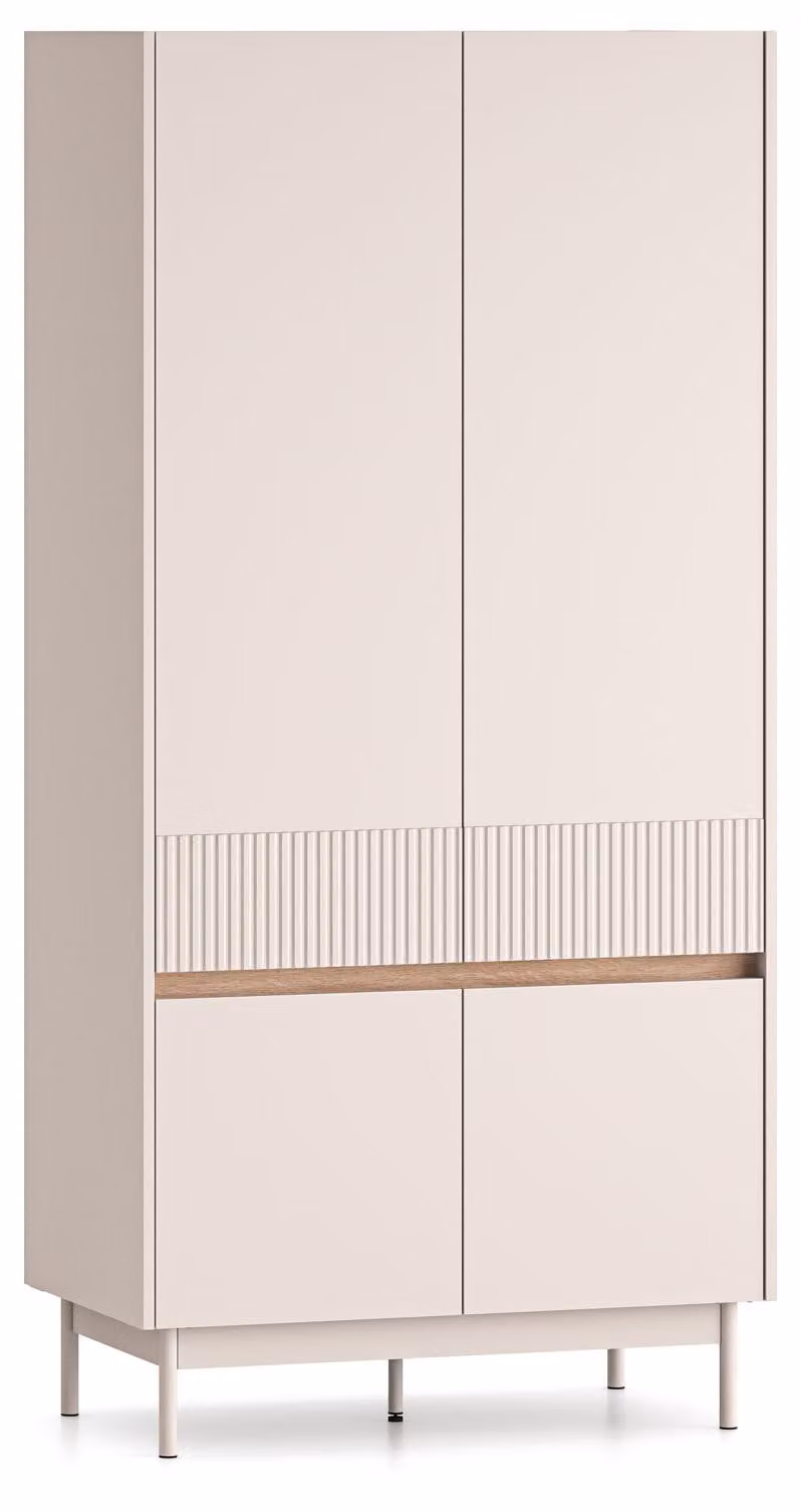 Armadio Dunea per camera da letto 92x53x193cm rovere cashmere Cremona Torro 4 ante