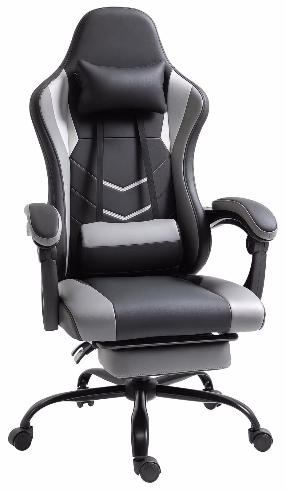 Vinsetto: sedia da gaming ergonomica, sedia da scrivania, regolabile in altezza, nera