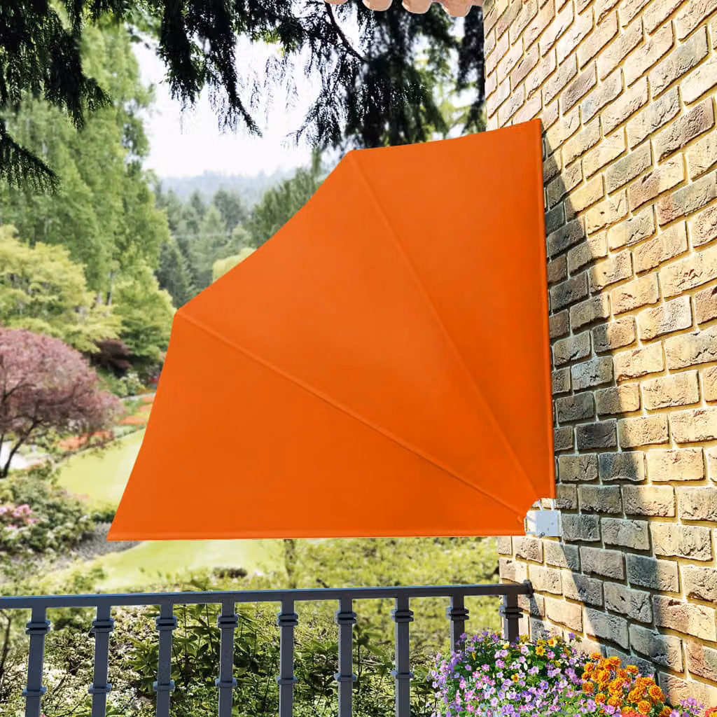 The Living Store Ventilatore da balcone pieghevole rosso terracotta 140×140 cm