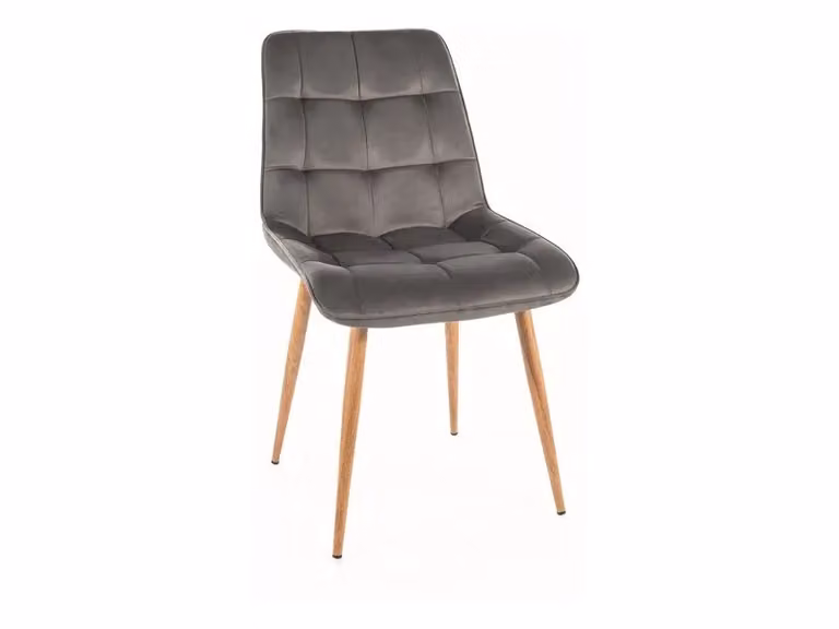 Sedia da pranzo LYA 400 - grigio / rovere