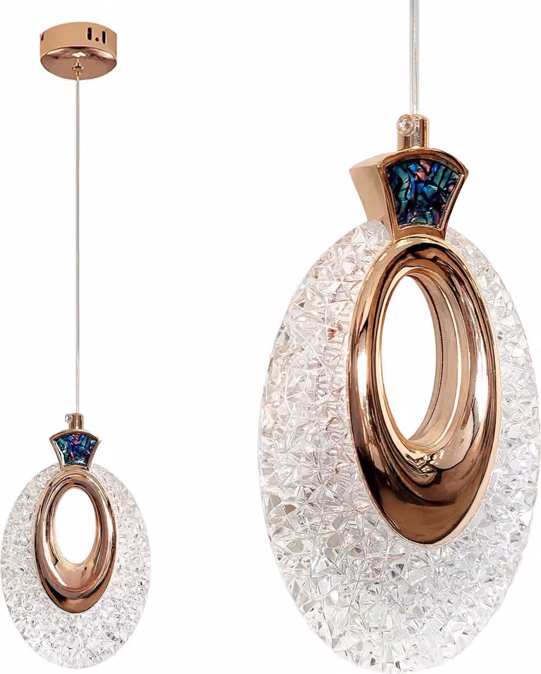 Lampada A Sospensione Toolight Lhj109-1Cp Gold, Rose Gold