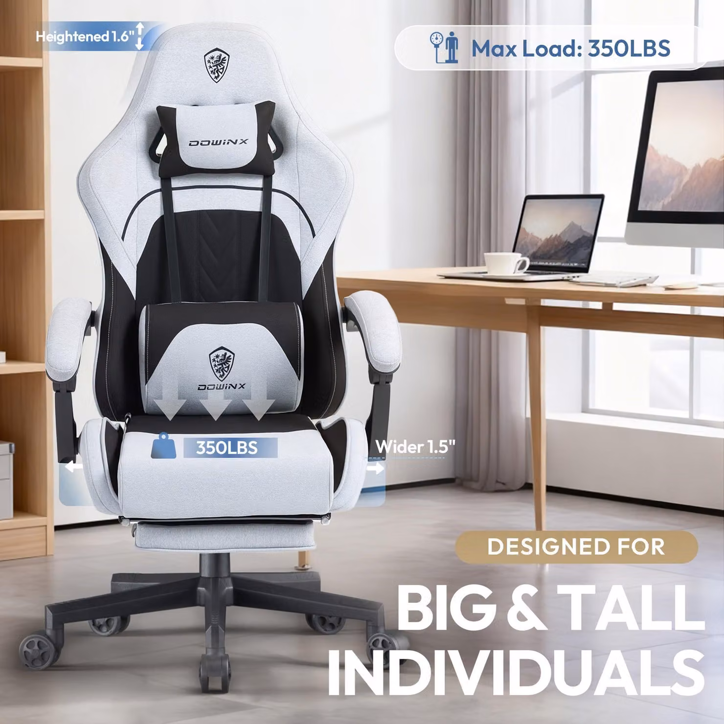 Sedia ergonomica da gaming - Sedia da ufficio - Sedia da gaming - Sedia da ufficio - Sedia da lavoro - Schienale regolabile