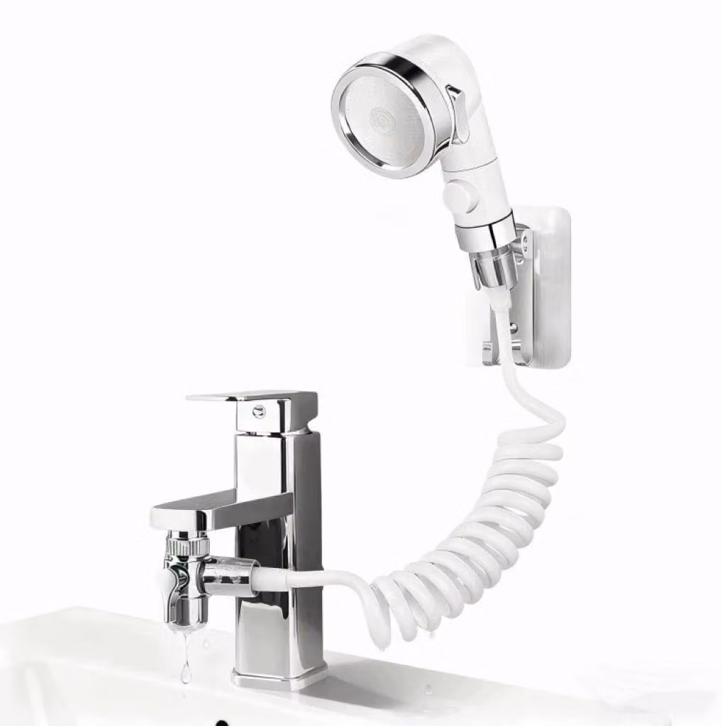 Testina doccia LOLANIUT con tubo flessibile per lavandino, 3 tipi di getto