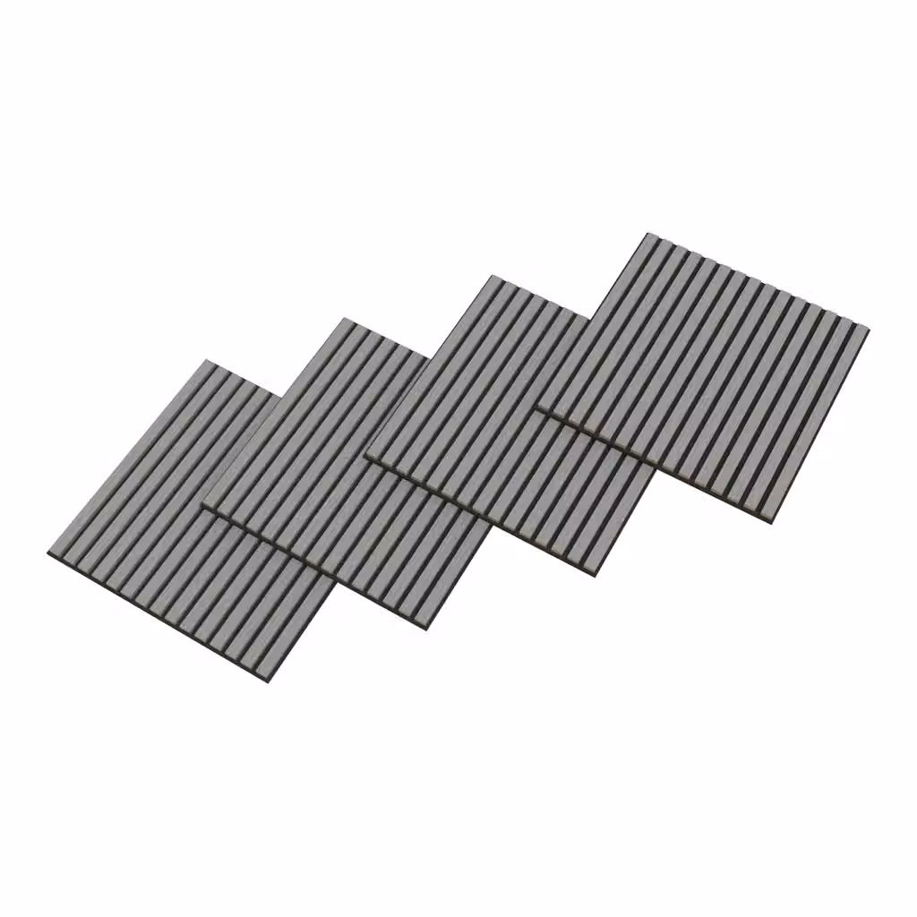 Set di 8 pannelli acustici NUUVO.HOLZ effetto rovere grigio chiaro, superficie totale 2,88 m² – 2