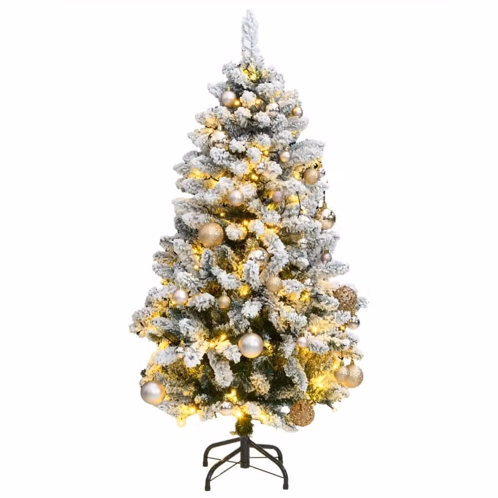 Maison Exclusive - Albero di Natale artificiale pieghevole con 150 LED e palline, 150 cm