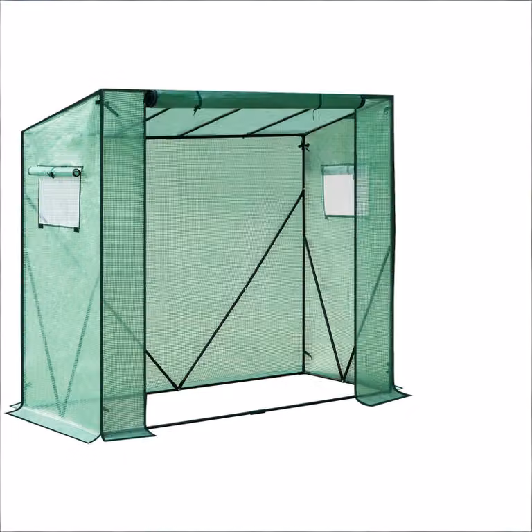 Tuinkas, telo semitrasparente verde - 200 x 77 x 169 cm - in polietilene