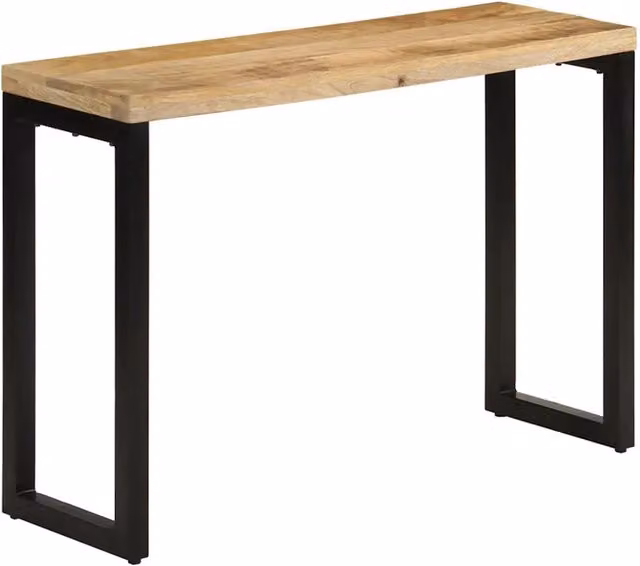 Table console 110x35x76 cm bois de manguier massif brut