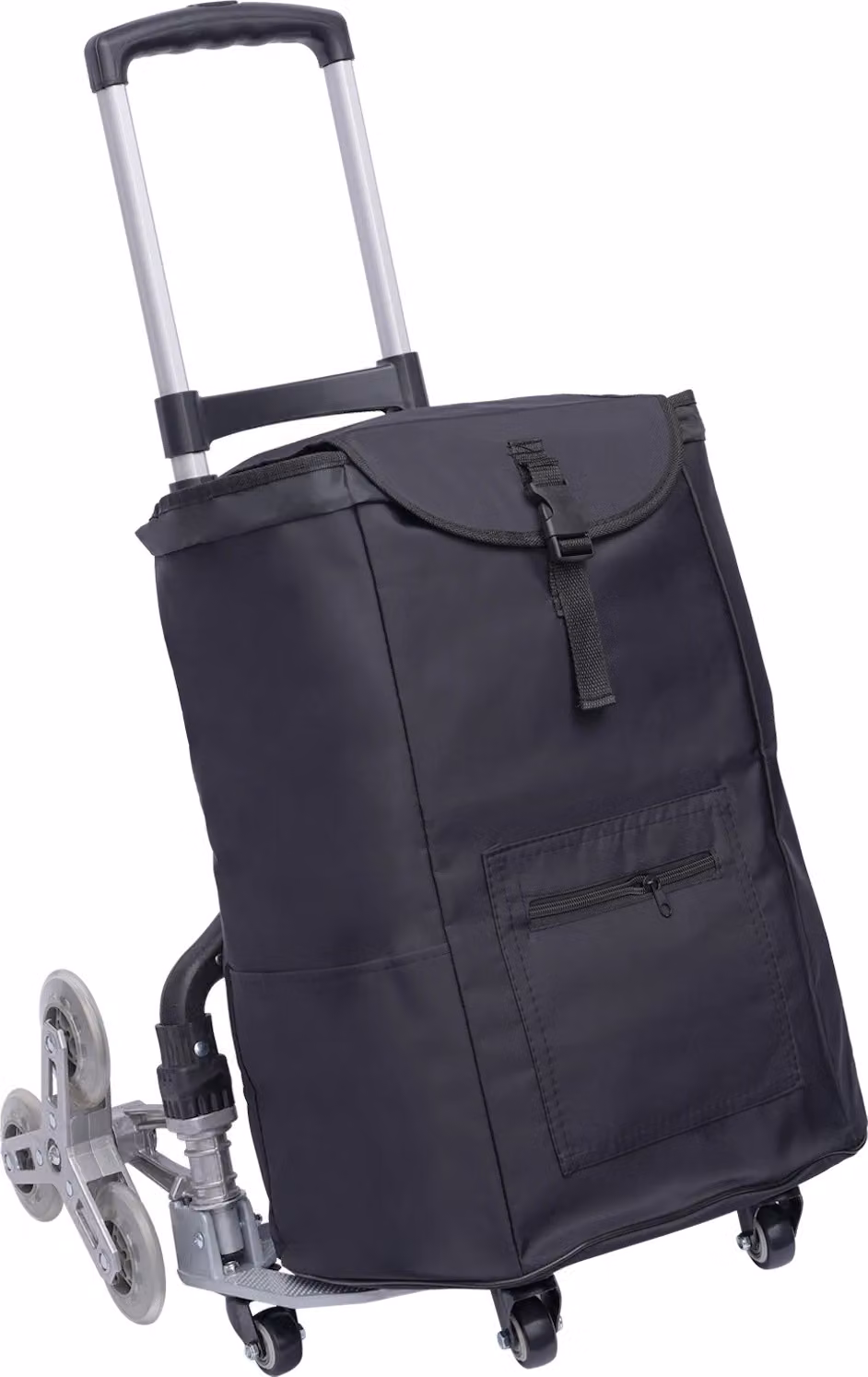 Carrello saliscale, alta capacità di carico, design ergonomico, nero