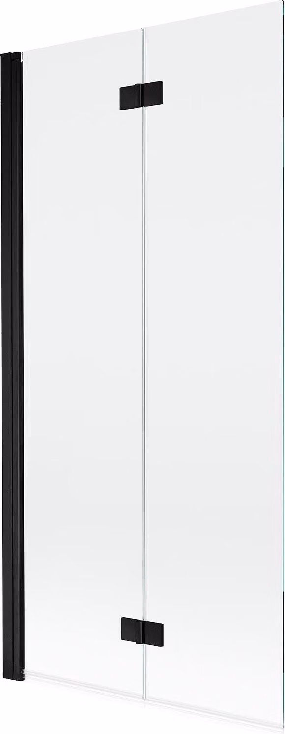 Mexen Mist paratia per vasca da bagno a 2 ante sinistra 90 x 150 cm, trasparente, nero - 8A9-090-002-70-00-L