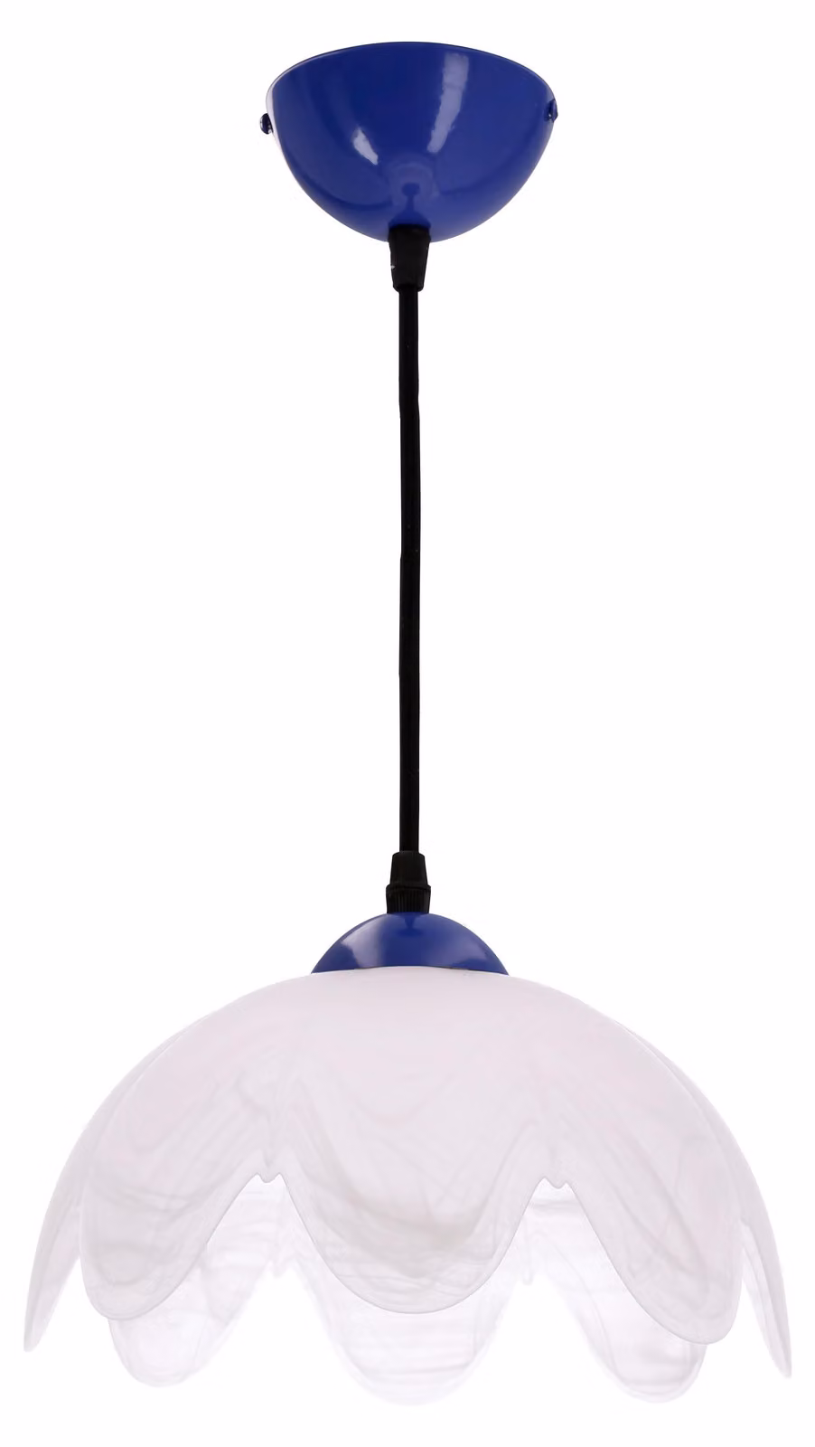 Lampada a sospensione con paralume bianco, Colori blu-turchese, 1xE27x60W, vetro, dimensioni: 90x25x25 cm, IP20, Candellux