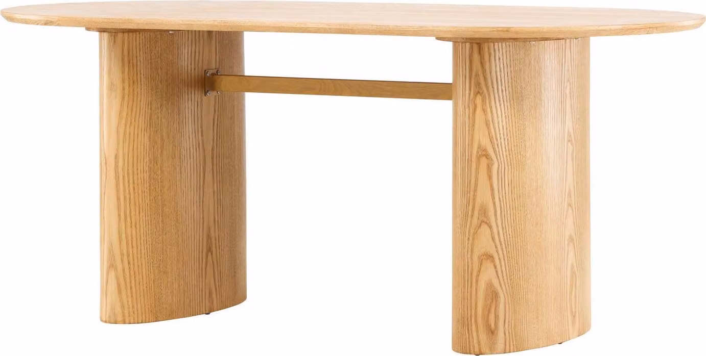 FURNLUX Tavolo da pranzo Isolde Oak 90cm / Hauptfarbe: Beige / Dimensioni: 90 x 180 x 75 cm