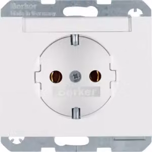 Berker 47397009 Presa SCHUKO con campo di etichettatura bianco polare, lucido Berker K.1
