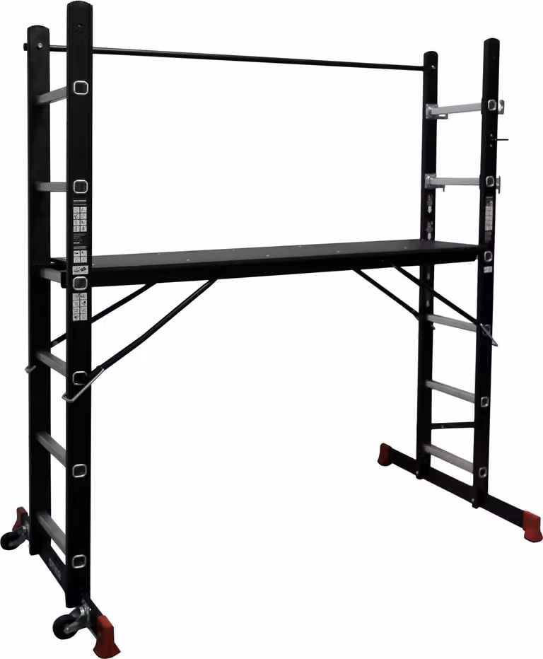 Piattaforma da lavoro STIER, 150 kg, DIN EN 131, scala multiuso, piattaforma da lavoro, ponteggio da lavoro