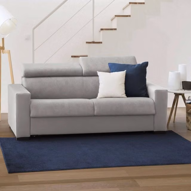 Talamo Italia Divano Letto Alinia 2 Posti Sfoderabile Grigio L: 160 cm, P: 95 cm, H: 85 cm