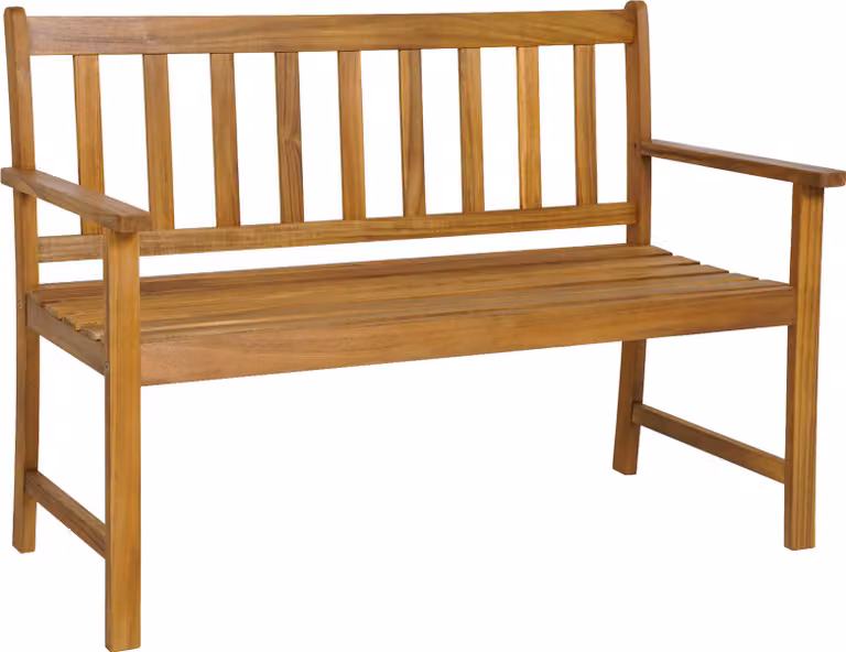 Panca da giardino COSTWAY fino a 360 kg, panca da giardino a 2 posti in legno di acacia 122x56,5x86cm