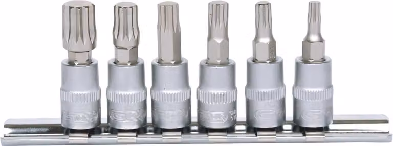 KS TOOLS Set di bussole da 1/4" XZN 6 pz. M4-M10 - 911.1547