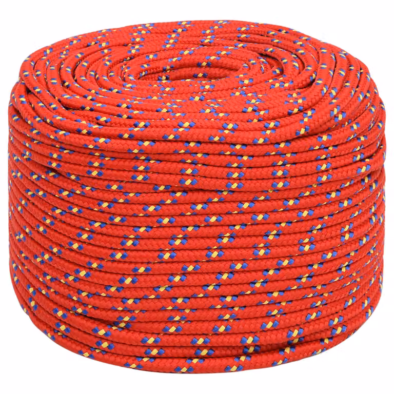 vidaXL Corda multiuso in plastica rossa da 10 mm, lunghezza 100 m
