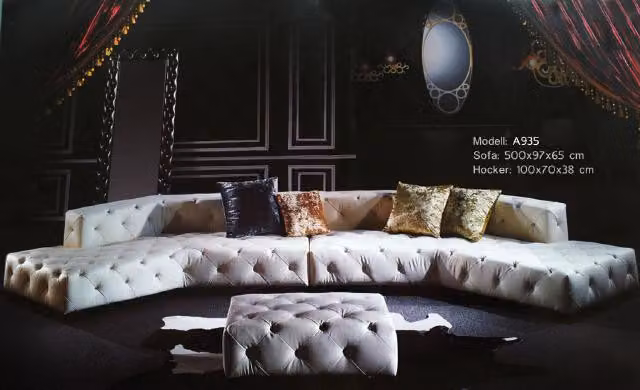 Designer Sofa Couch Polster Wohnlandschaft Chesterfield Ecksofa Ecksofa U-Form