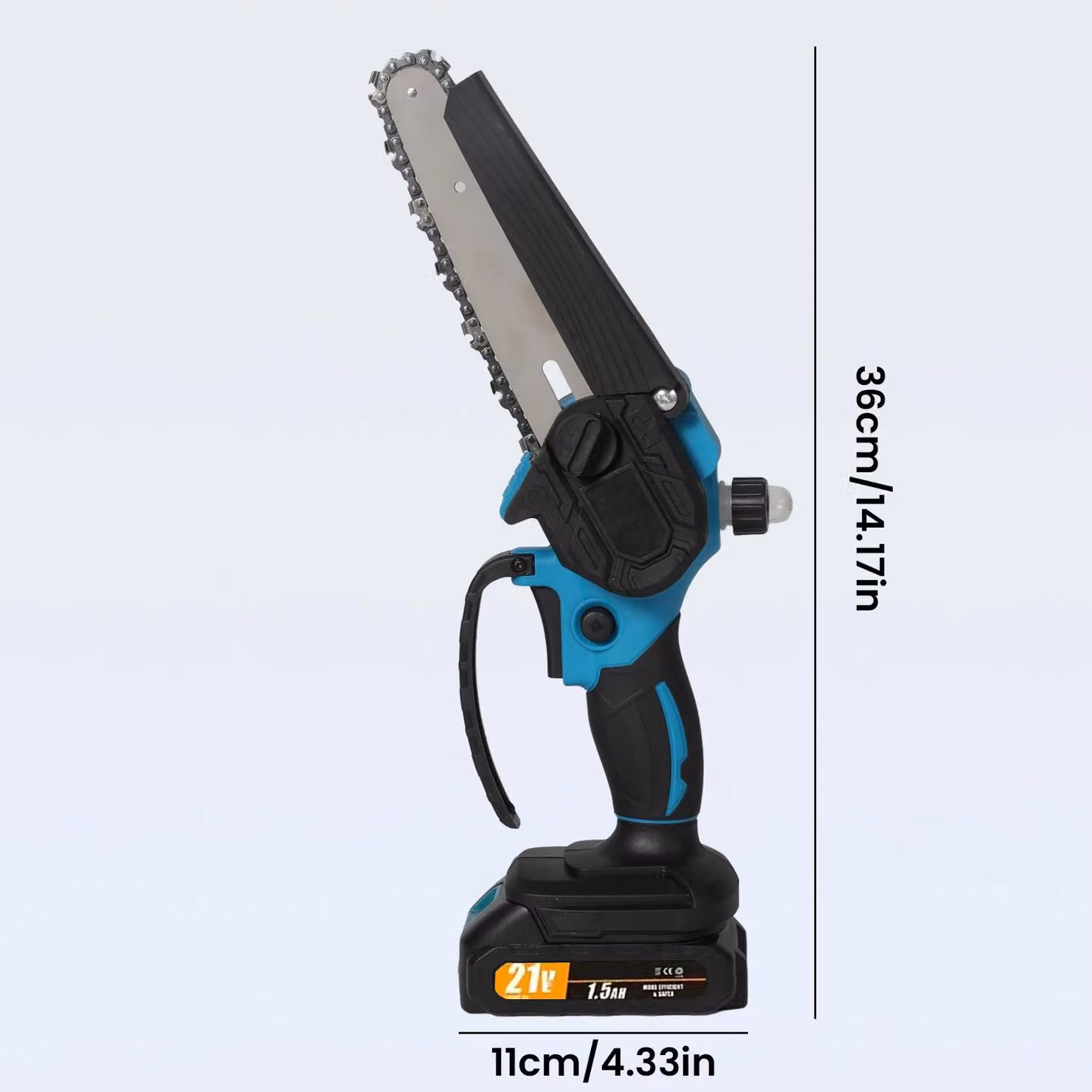 Troncatrice a batteria - 21 V - Lame da 15 cm - 550 W - 1 batteria - Senza lubrificazione automatica - Modello portatile