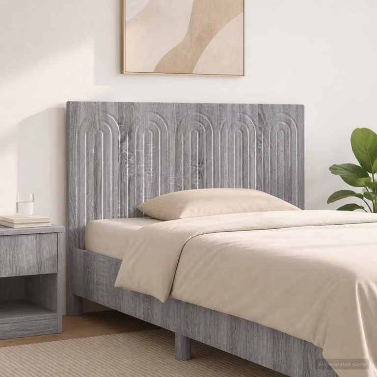 Testiera da muro vidaXL ALKMAAR in legno ingegnerizzato grigio con scomparti laterali