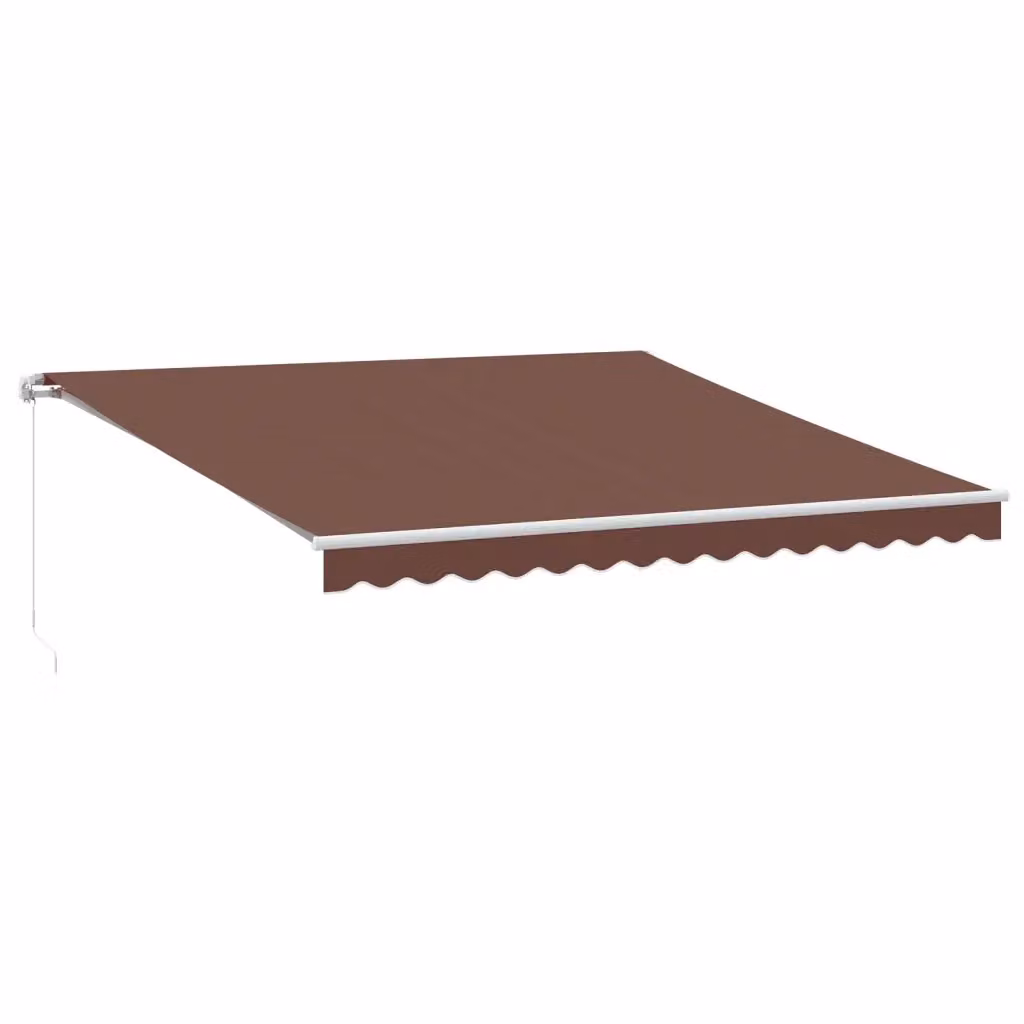 Tenda retrattile vidaXL in poliestere e alluminio marrone L: 400 cm, P: 350 cm – 2