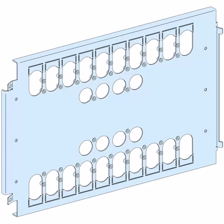 Schneider Electric PrismaSeT-P, piastra di montaggio, 2x ComPacT NSX/NSX Vigi400-630 a 3-4 poli, verticale, larghezza = 650 mm, altezza = 11 moduli LVS03461