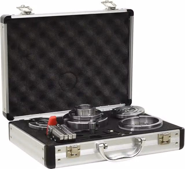 Set di mandrini autocentranti in acciaio inossidabile vidaXL color argento, rosso e nero