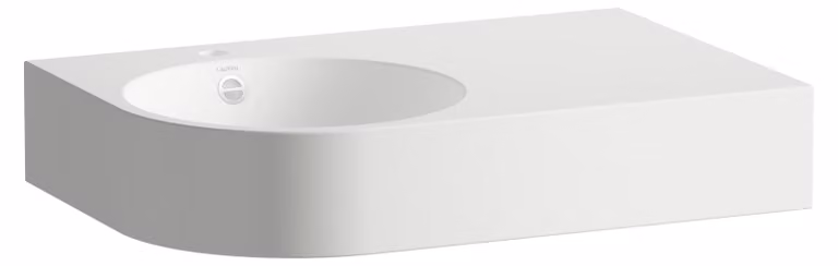 LAUFEN FORM lavabo, rectangulaire, tablette à droite, 1 trou pour robinet, avec trop-plein, 800x500x158mm, blanc, H510FM43991041, H510FM43991041
