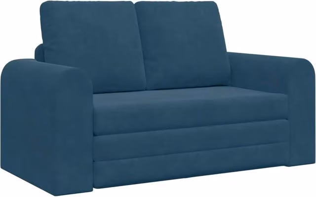 Divano letto | Sof¨¤ letto | Letto singolo Blu 148 x 71 x 83 cm Velluto