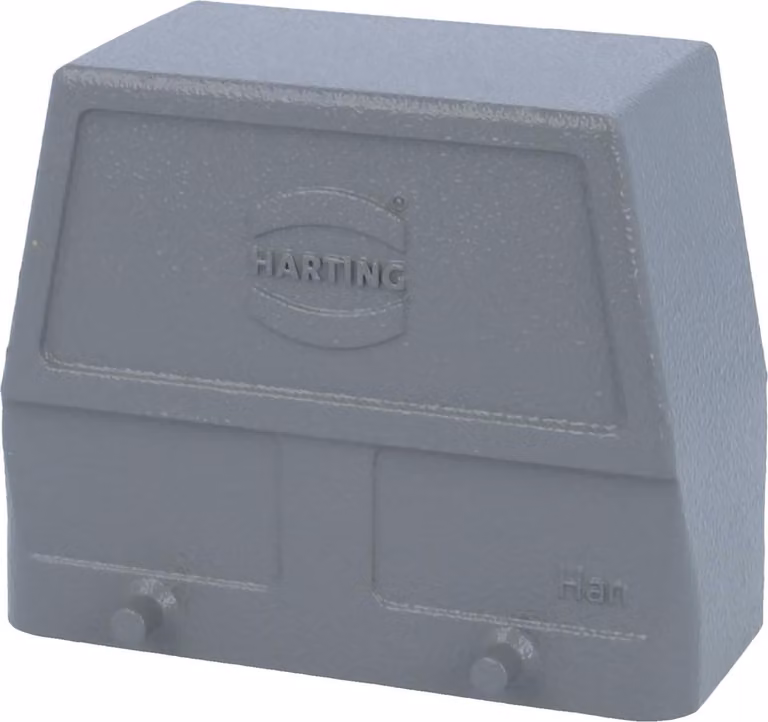 HARTING Han 16B Custodia a vaschetta alta senza uscita cavo, per 2 staffe (nella parte inferiore) Grado di protezione IP65 - 1 pezzo