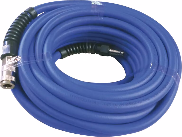 Tubo in gomma DL lunghezza 20 m con raccordo e nipplo 10 x16 mm