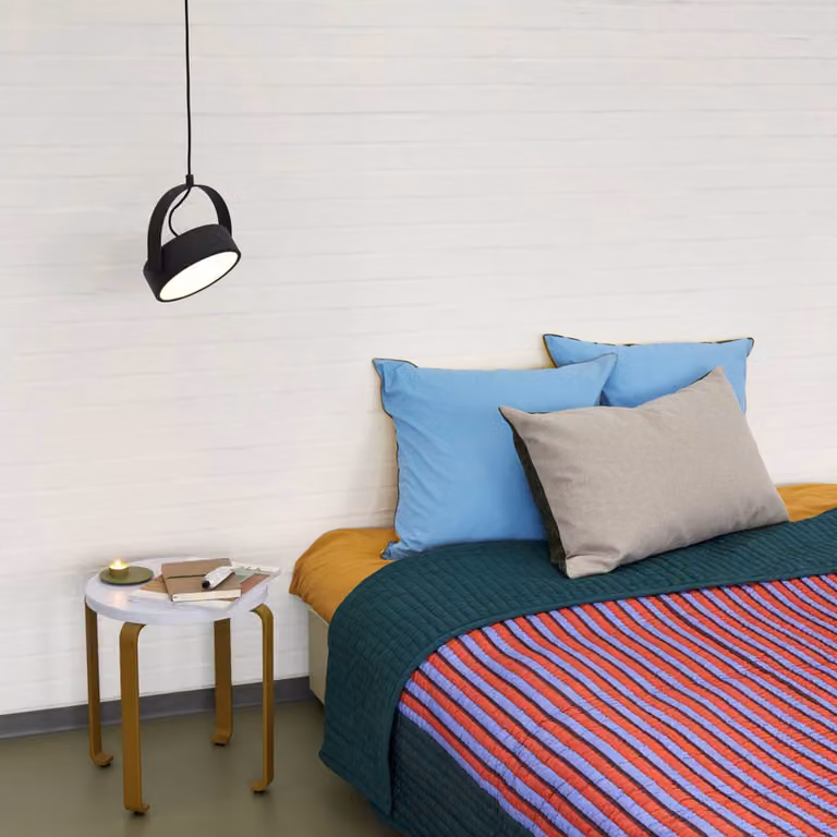 Hübsch Lampada a sospensione Stage, Nero, Soggiorno / Sala da pranzo, Metallo, Design, Lampada a sospensione