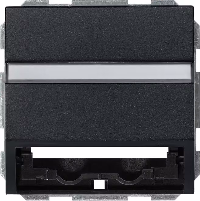 Gira Copertura dati con anello di supporto + sistema BSF 55 nero m 0870005