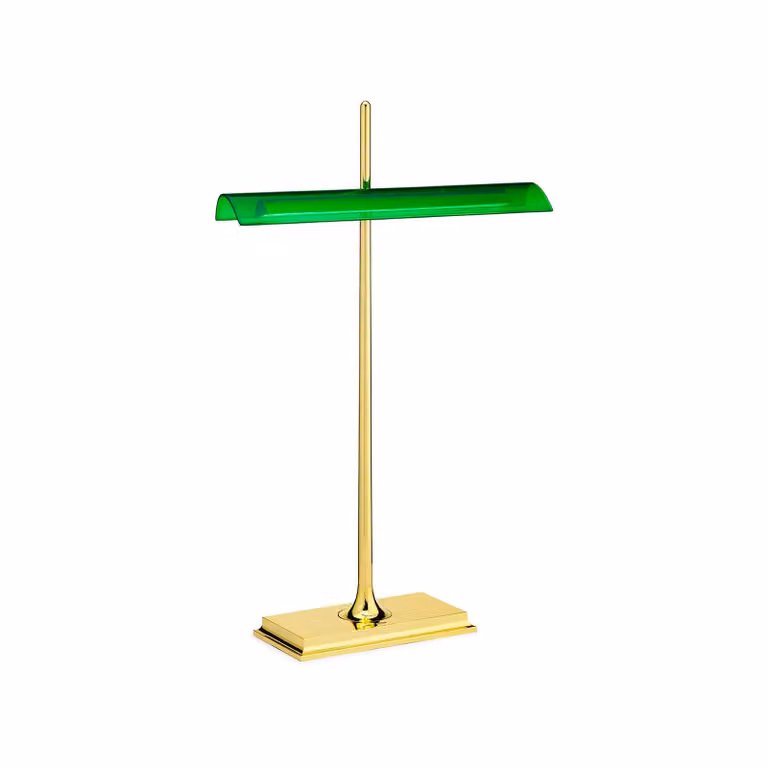 Flos - Goldman - Lampada da tavolo - Ottone/Verde