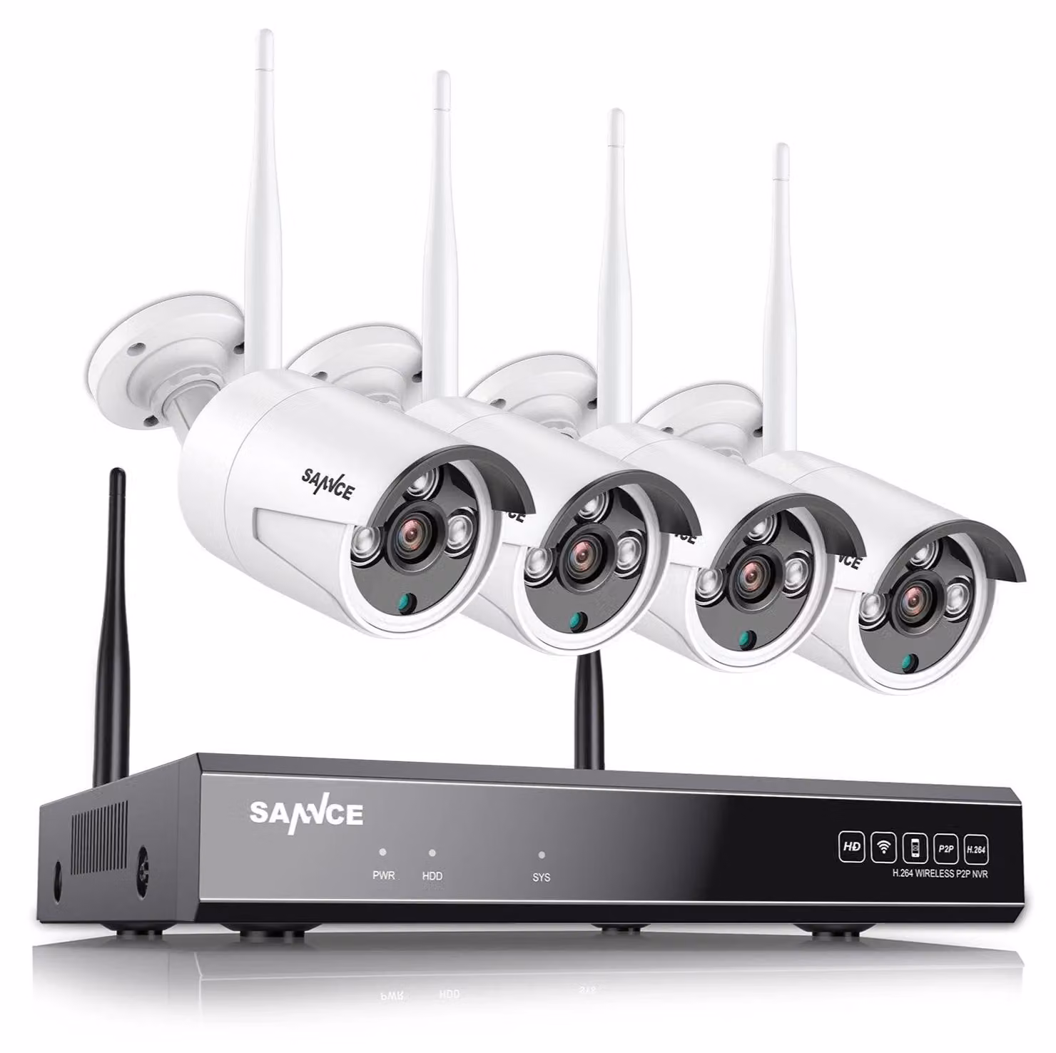 Sistema di sicurezza wireless - Kit di telecamere Wi-Fi - Sistema di videosorveglianza CCTV - Videosorveglianza - Registratore NVR a 8 canali