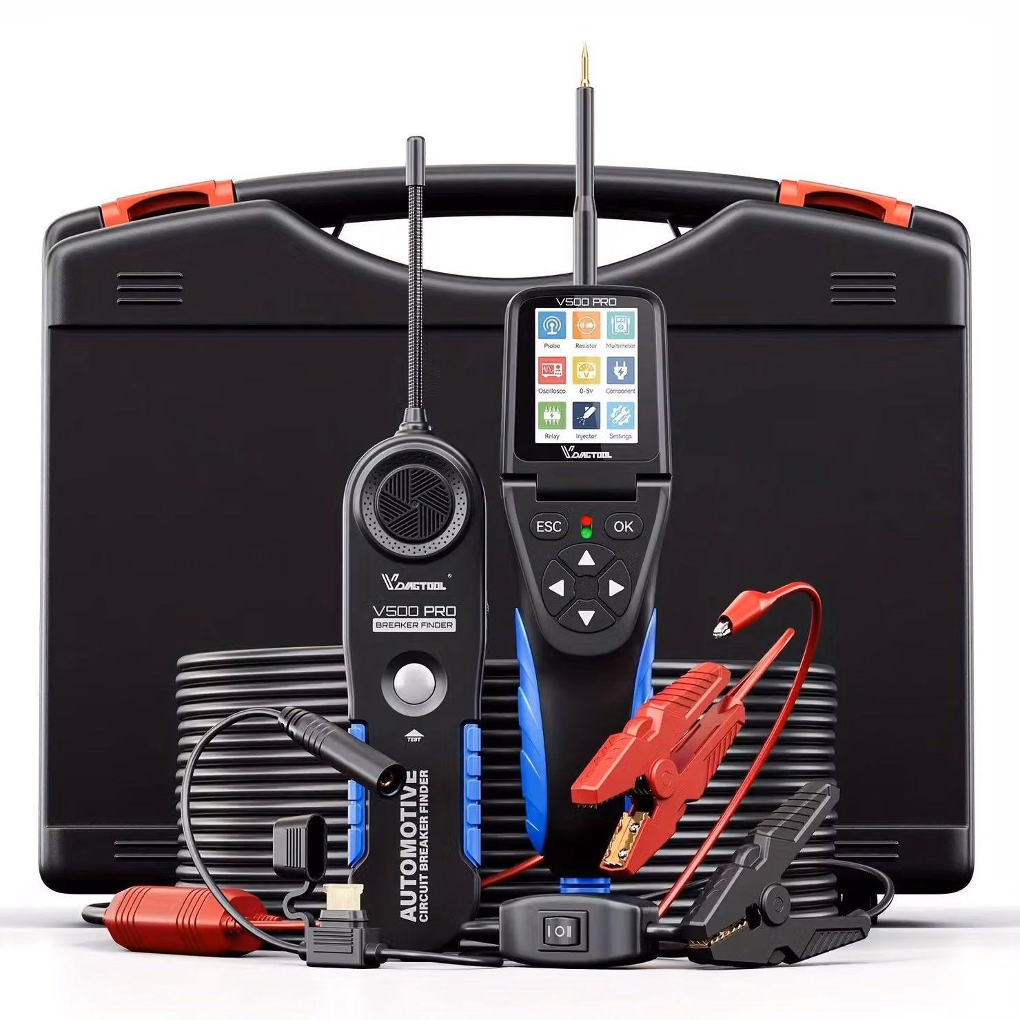 Tester per circuiti automobilistici – Multimetro – Oscilloscopio – Tester per relè – Alimentatore 0-5V