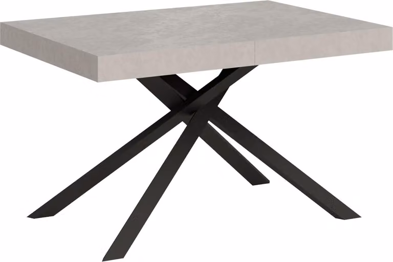 ITYHOME - Tavolo allungabile 140/400x90 cm Karida cashmere gambe antracite