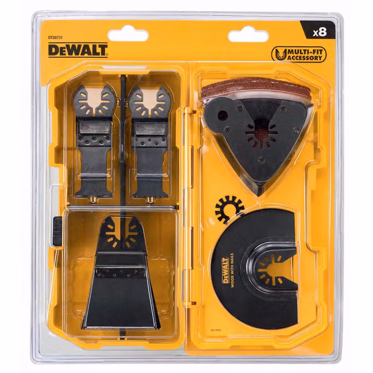 Set multiutensili DEWALT 8 pezzi Schreiner DT20731-QZ
