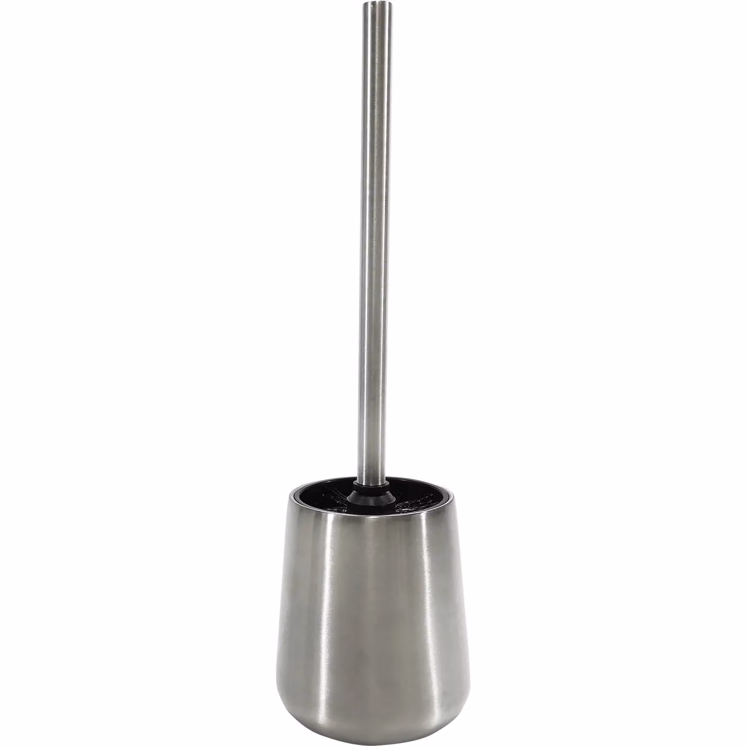 Portascopino con scopino in acciaio inossidabile Vestiamo Casa, colore argento, H: 40 cm