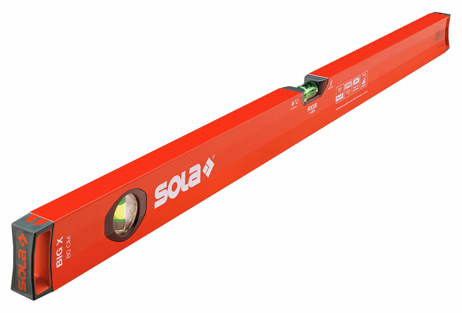 Livella SOLA BIG X 30cm alluminio rosso ± 0,5mm/m - 1370301