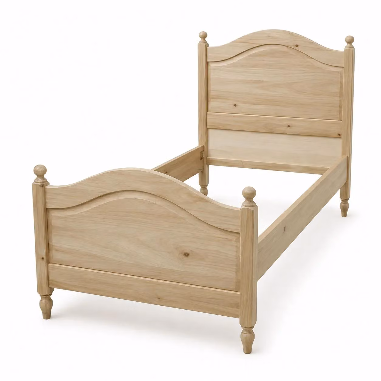 Letto singolo in legno di faggio stile arte povera Mobili 2G L/P/H: 99 x 212 x 112 cm – 2